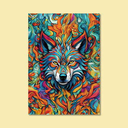 ABSTRACT WOLF **UNFRAMED ART PRINT**