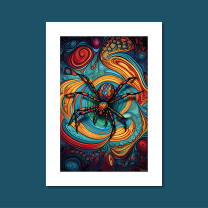 ABSTRACT SPIDER **UNFRAMED ART PRINT**