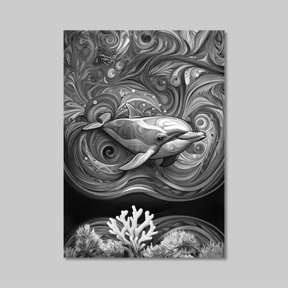 ABSTRACT DOLPHIN **UNFRAMED ART PRINT**