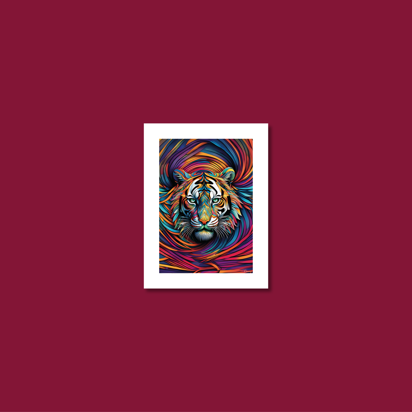 ABSTRACT TIGER **UNFRAMED ART PRINT**