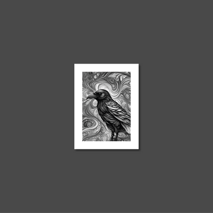 ABSTRACT CROW **UNFRAMED ART PRINT**