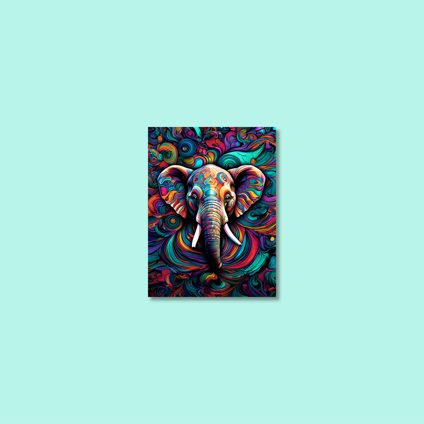 ABSTRACT ELEPHANT **UNFRAMED ART PRINT**