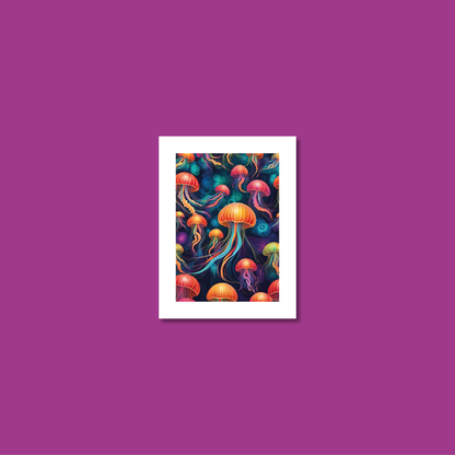 ABSTRACT JELLYFISH **UNFRAMED ART PRINT**