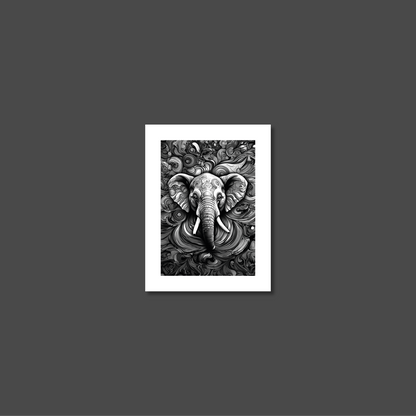 ABSTRACT ELEPHANT **UNFRAMED ART PRINT**
