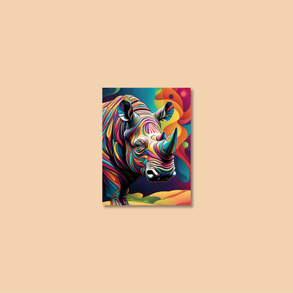 ABSTRACT RHINO **UNFRAMED ART PRINT**