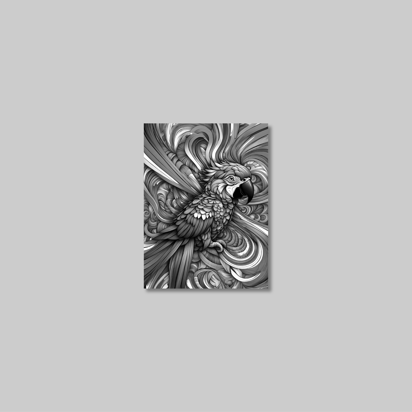 ABSTRACT PARROT **UNFRAMED ART PRINT**
