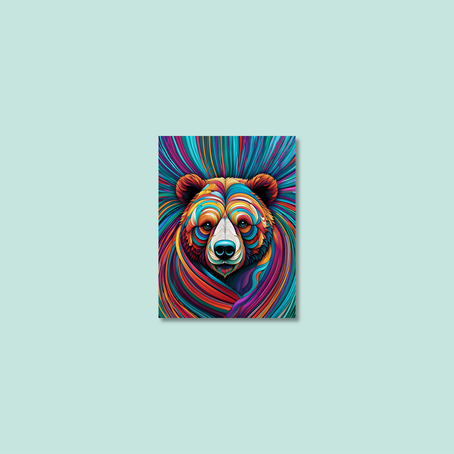ABSTRACT BEAR **UNFRAMED ART PRINT**