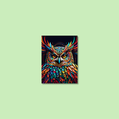 ABSTRACT OWL **UNFRAMED ART PRINT**