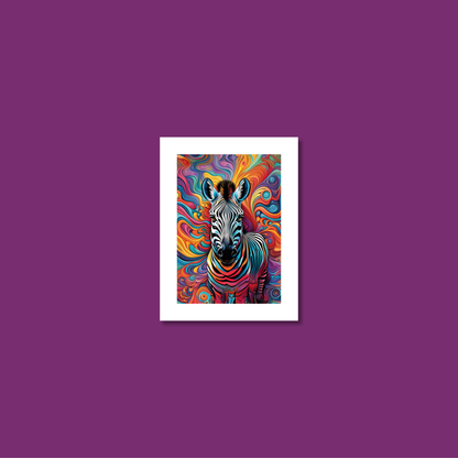ABSTRACT ZEBRA **UNFRAMED ART PRINT**