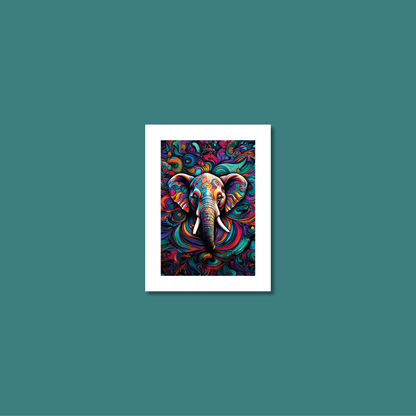 ABSTRACT ELEPHANT **UNFRAMED ART PRINT**