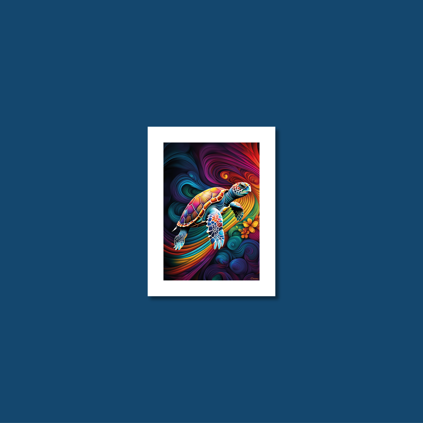 ABSTRACT TURTLE **UNFRAMED ART PRINT**