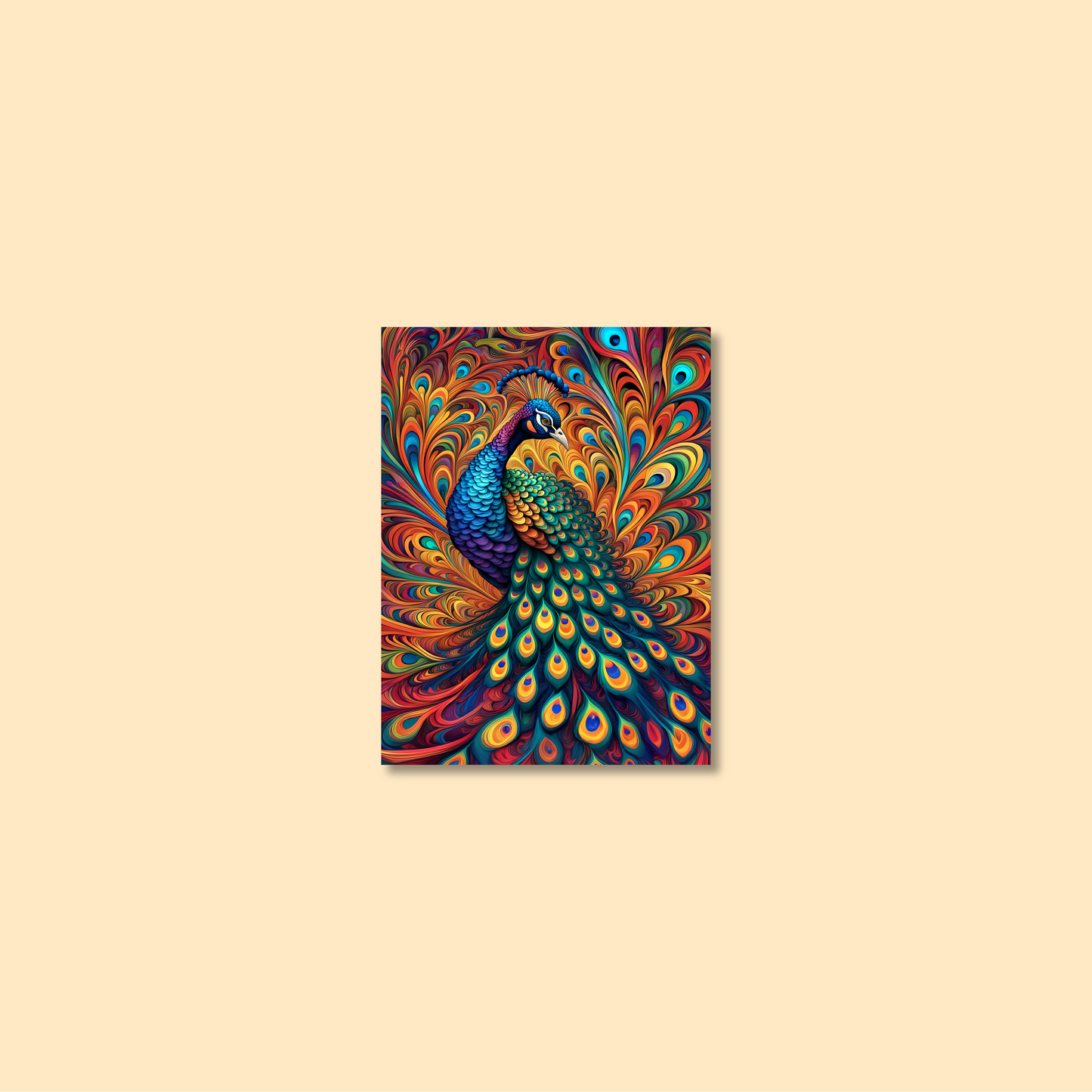 ABSTRACT PEACOCK **UNFRAMED ART PRINT**