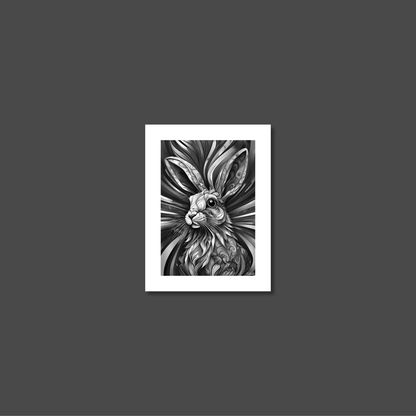 ABSTRACT RABBIT **UNFRAMED ART PRINT**