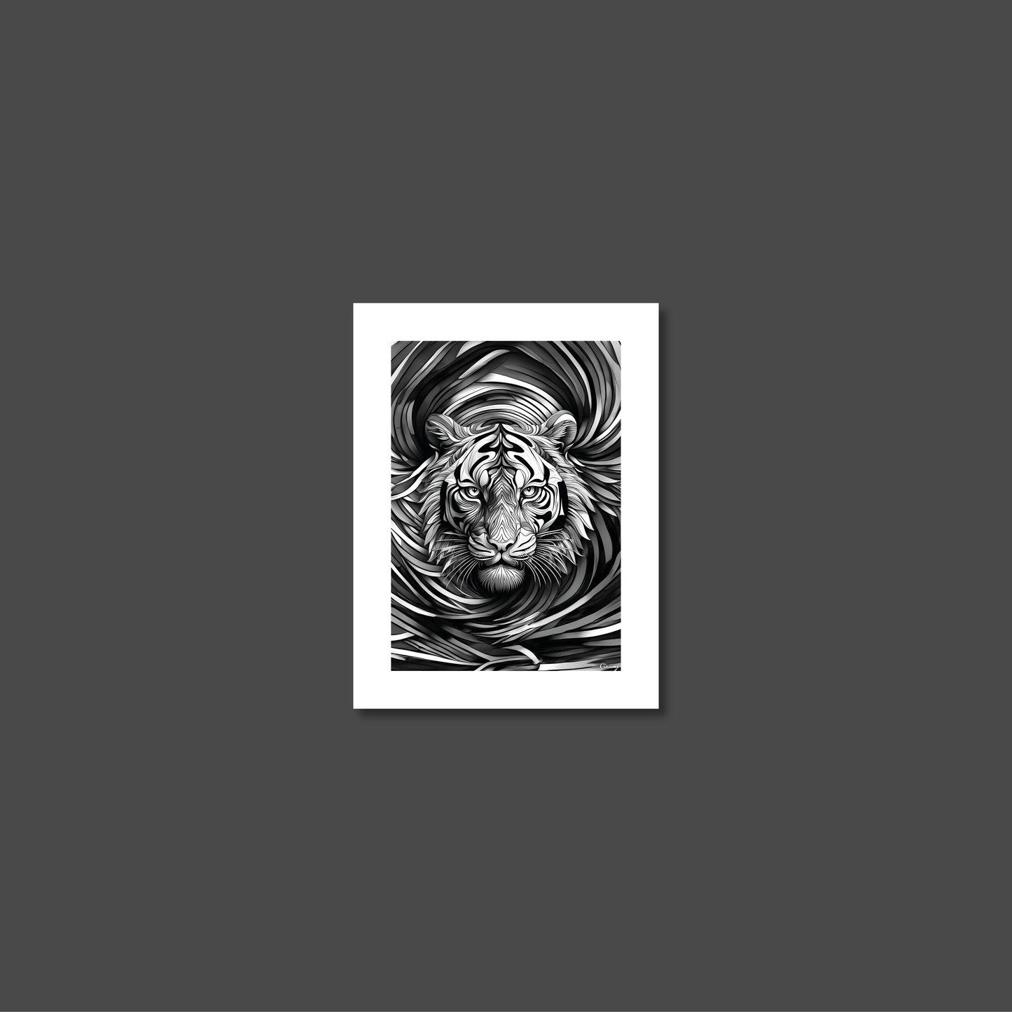 ABSTRACT TIGER **UNFRAMED ART PRINT**