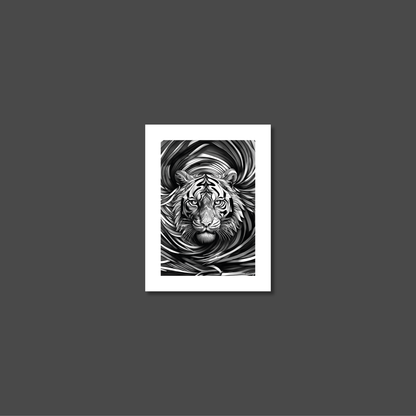 ABSTRACT TIGER **UNFRAMED ART PRINT**