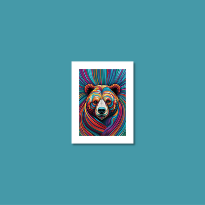 ABSTRACT BEAR **UNFRAMED ART PRINT**