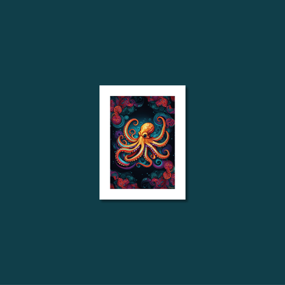 ABSTRACT OCTOPUS **UNFRAMED ART PRINT**
