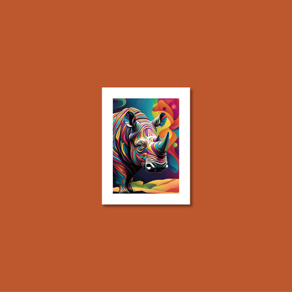 ABSTRACT RHINO **UNFRAMED ART PRINT**