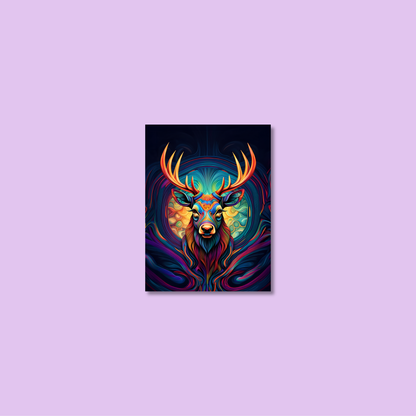 ABSTRACT STAG **UNFRAMED ART PRINT**