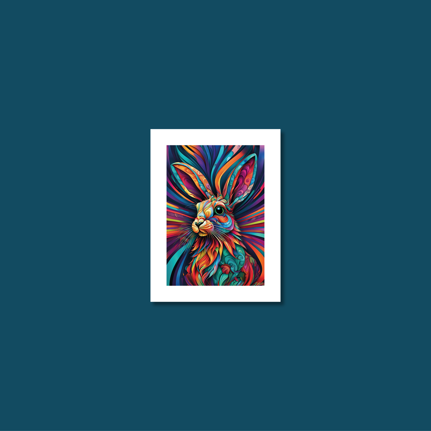 ABSTRACT RABBIT **UNFRAMED ART PRINT**