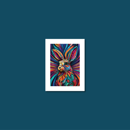 ABSTRACT RABBIT **UNFRAMED ART PRINT**