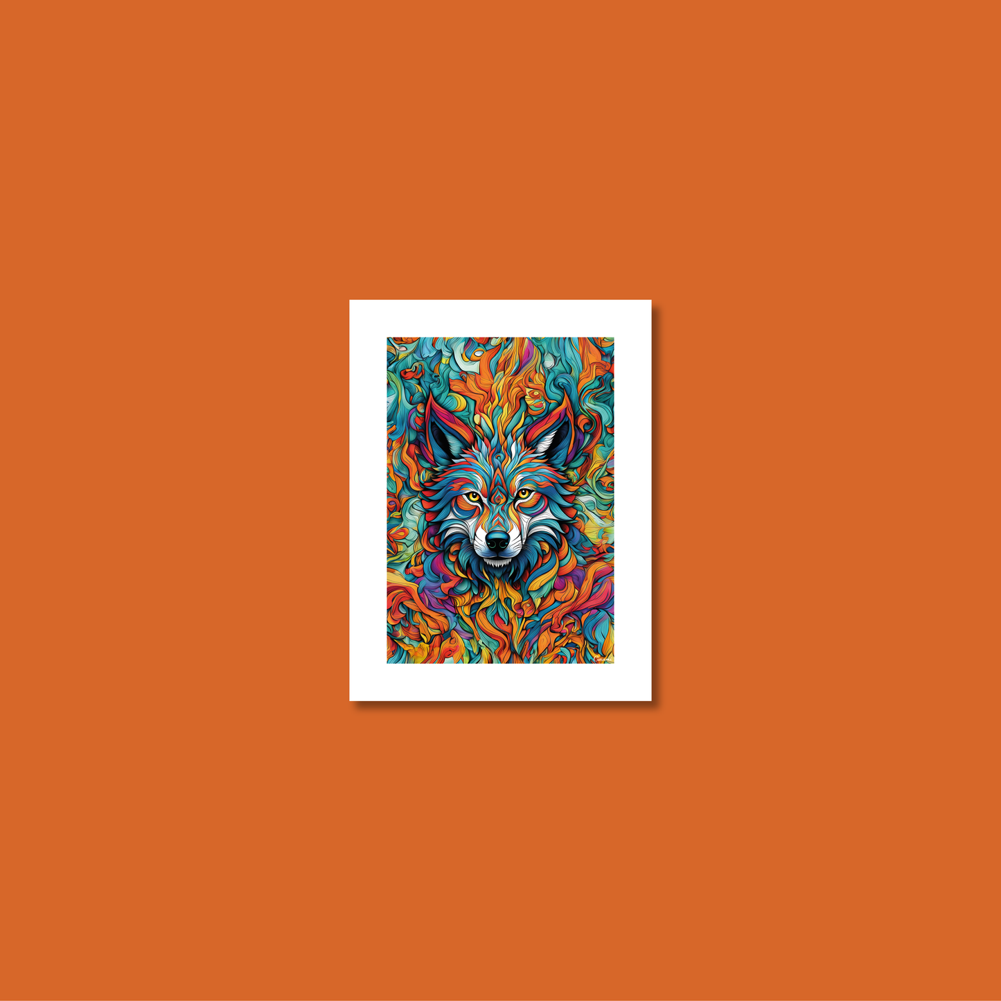 ABSTRACT WOLF **UNFRAMED ART PRINT**