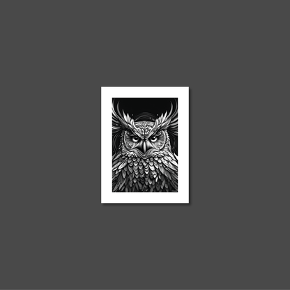 ABSTRACT OWL **UNFRAMED ART PRINT**