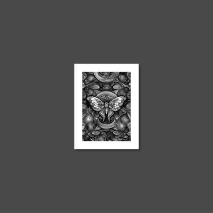 ABSTRACT MOTH **UNFRAMED ART PRINT**