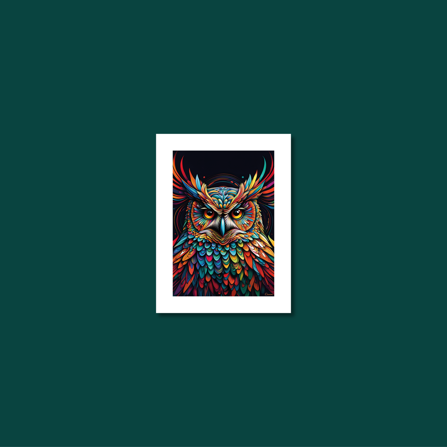 ABSTRACT OWL **UNFRAMED ART PRINT**