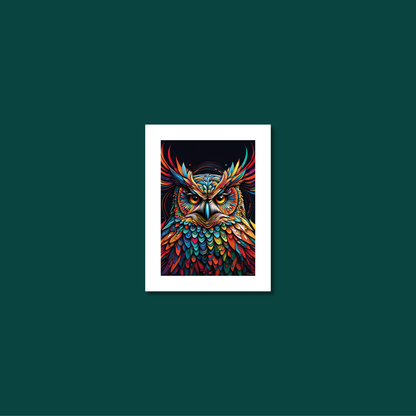 ABSTRACT OWL **UNFRAMED ART PRINT**