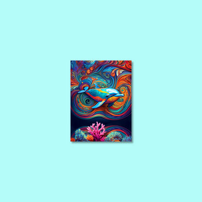 ABSTRACT DOLPHIN **UNFRAMED ART PRINT**