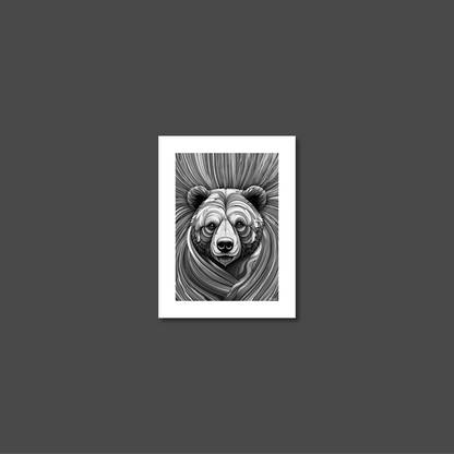 ABSTRACT BEAR **UNFRAMED ART PRINT**