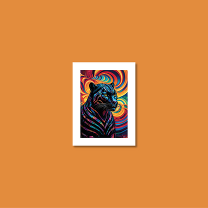 ABSTRACT BLACK PANTHER **UNFRAMED ART PRINT**