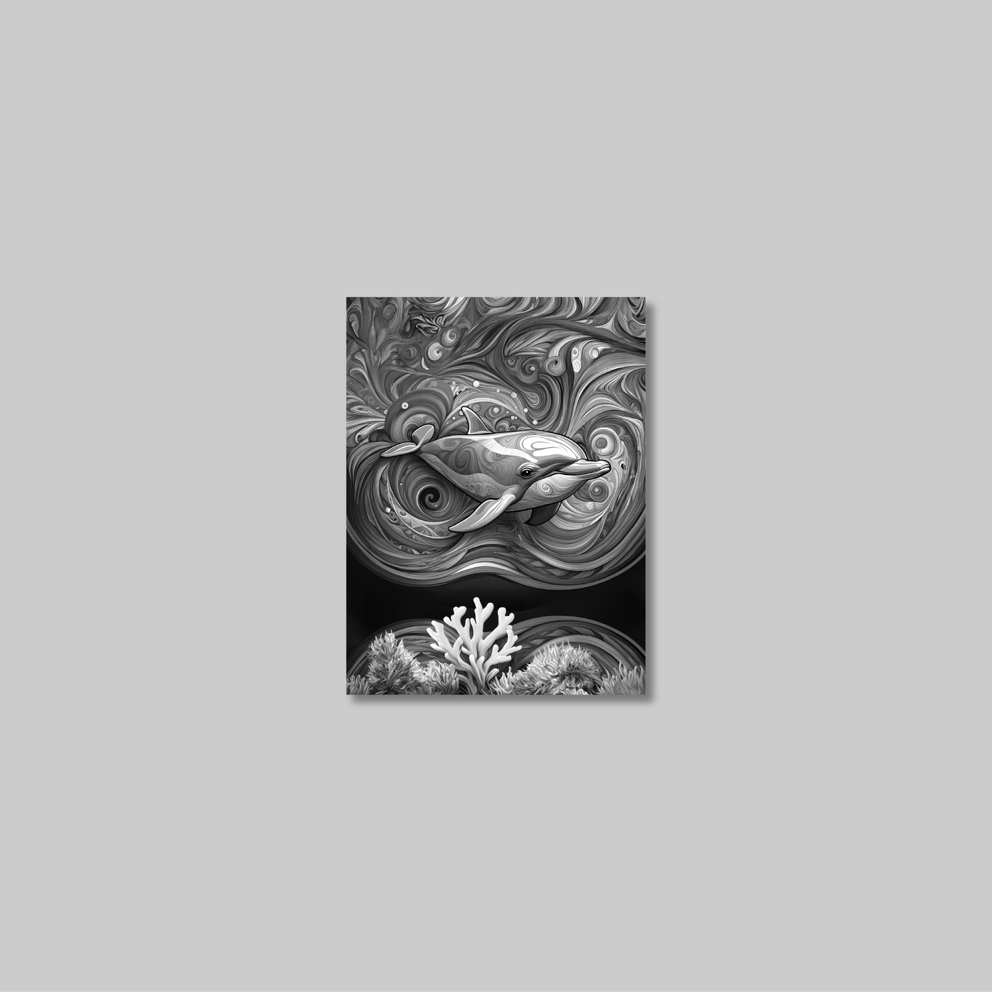 ABSTRACT DOLPHIN **UNFRAMED ART PRINT**