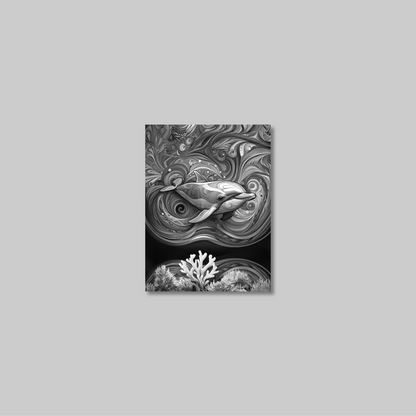 ABSTRACT DOLPHIN **UNFRAMED ART PRINT**