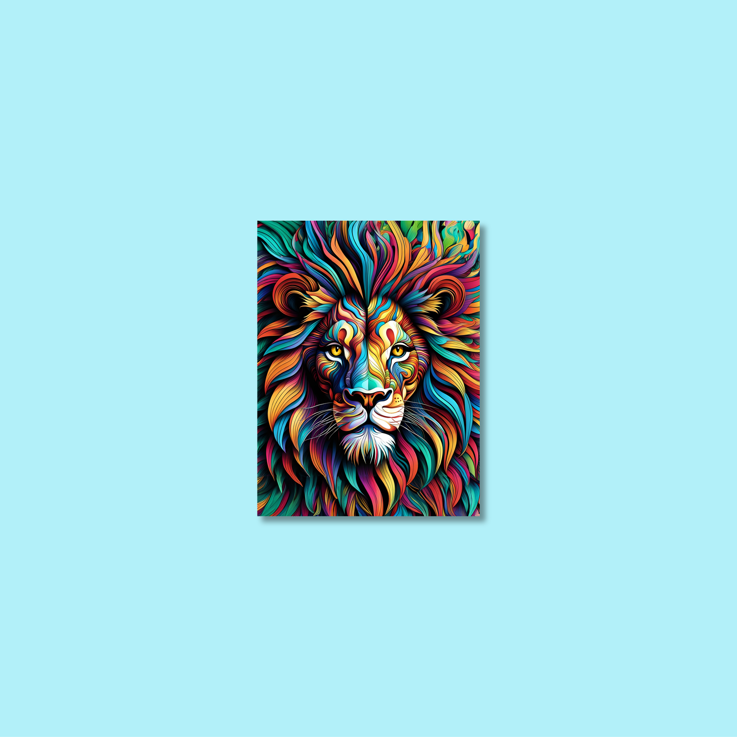 ABSTRACT LION **UNFRAMED ART PRINT**