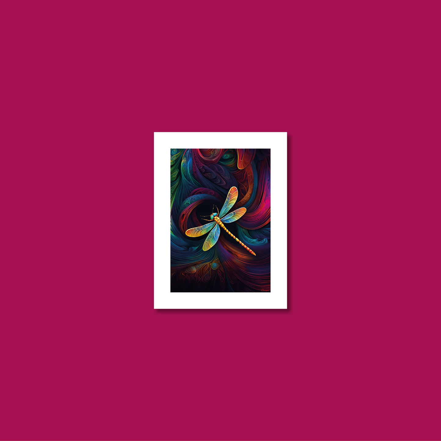 ABSTRACT DRAGONFLY **UNFRAMED ART PRINT**