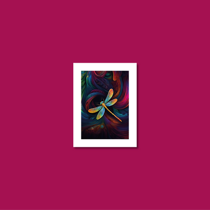 ABSTRACT DRAGONFLY **UNFRAMED ART PRINT**