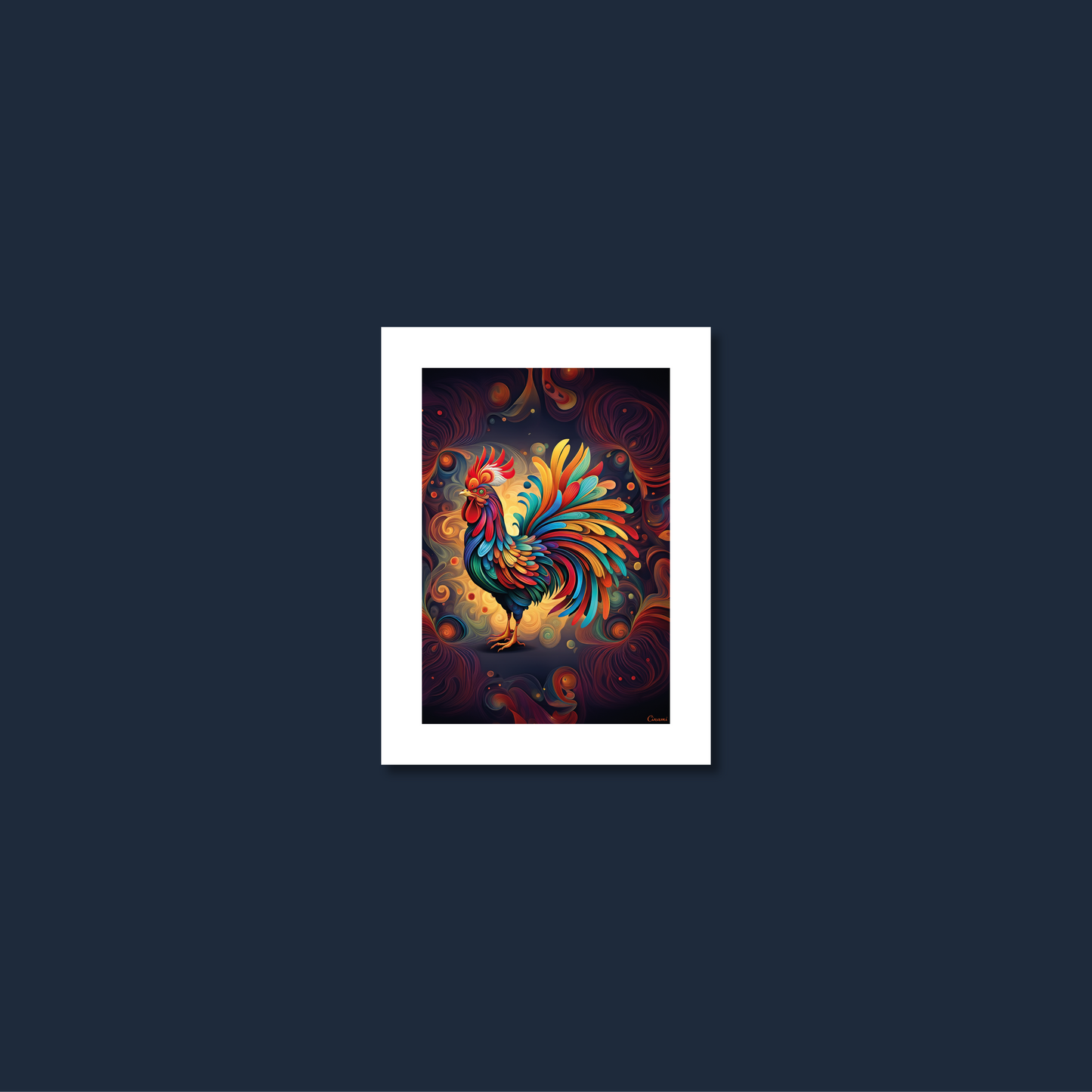 ABSTRACT COCKEREL **UNFRAMED ART PRINT**