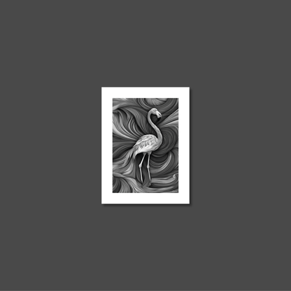 ABSTRACT FLAMINGO **UNFRAMED ART PRINT**