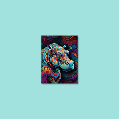 ABSTRACT HIPPO **UNFRAMED ART PRINT**