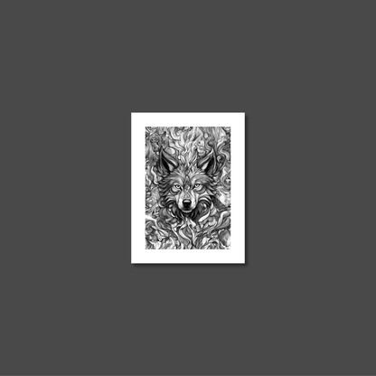 ABSTRACT WOLF **UNFRAMED ART PRINT**