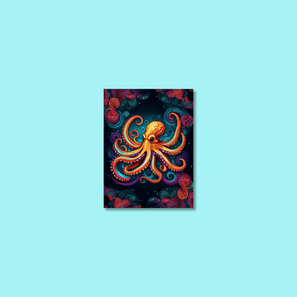 ABSTRACT OCTOPUS **UNFRAMED ART PRINT**