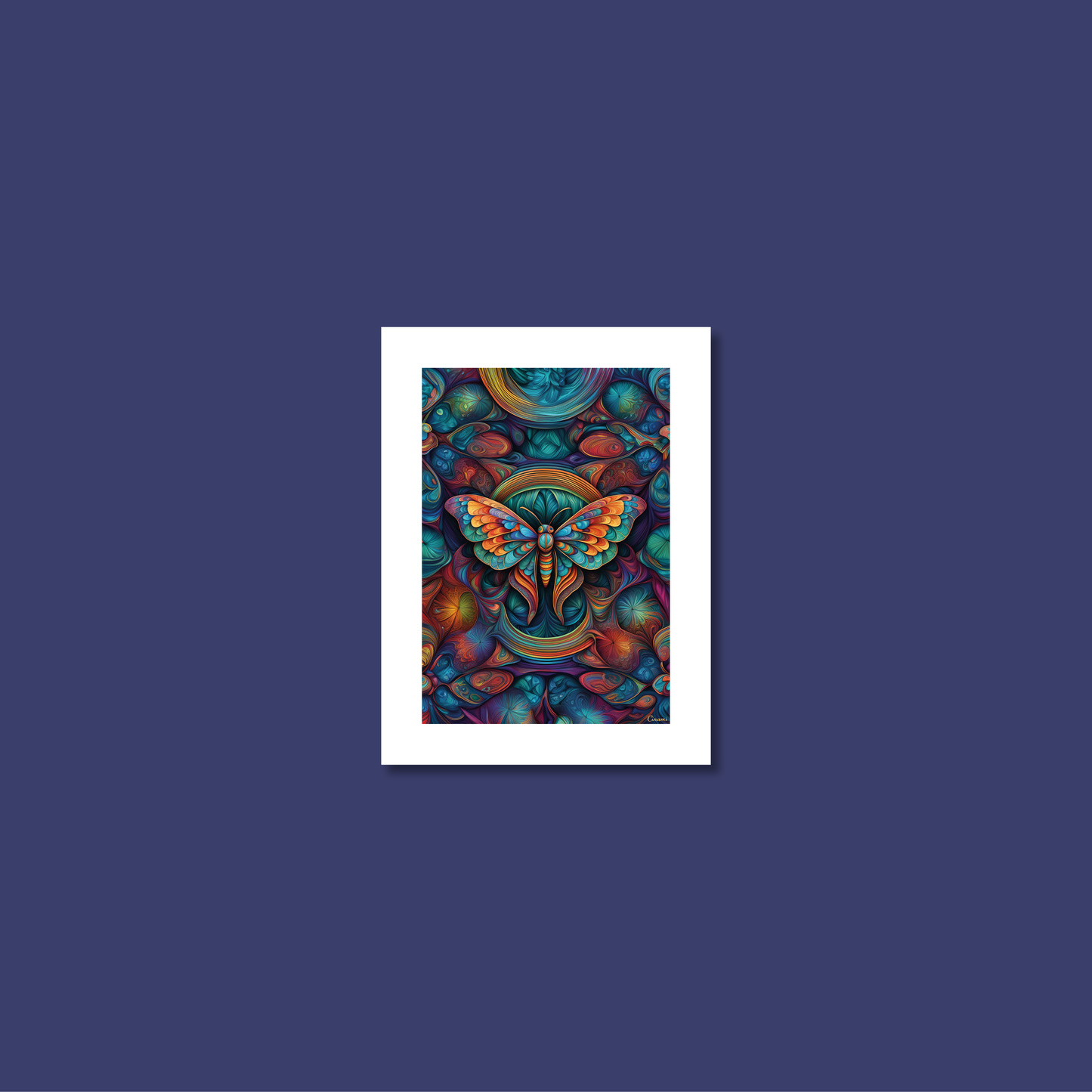 ABSTRACT MOTH **UNFRAMED ART PRINT**