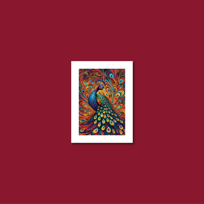 ABSTRACT PEACOCK **UNFRAMED ART PRINT**