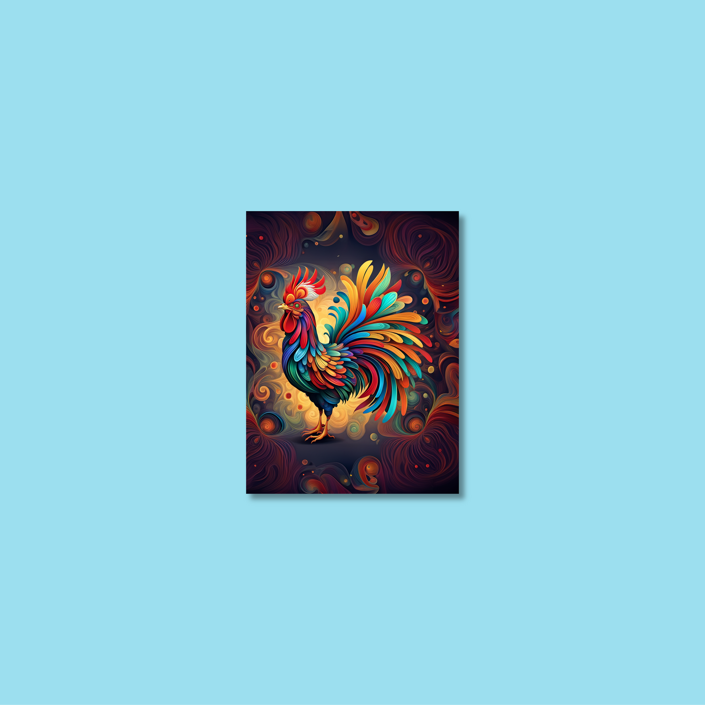 ABSTRACT COCKEREL **UNFRAMED ART PRINT**