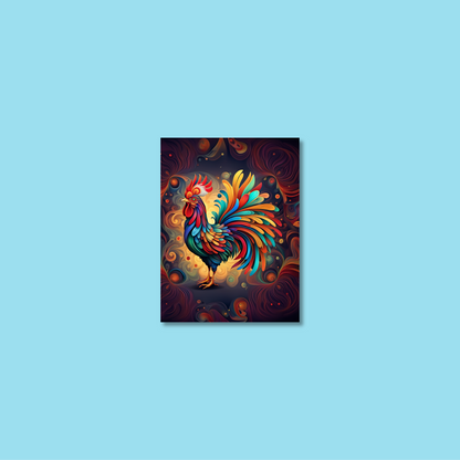 ABSTRACT COCKEREL **UNFRAMED ART PRINT**