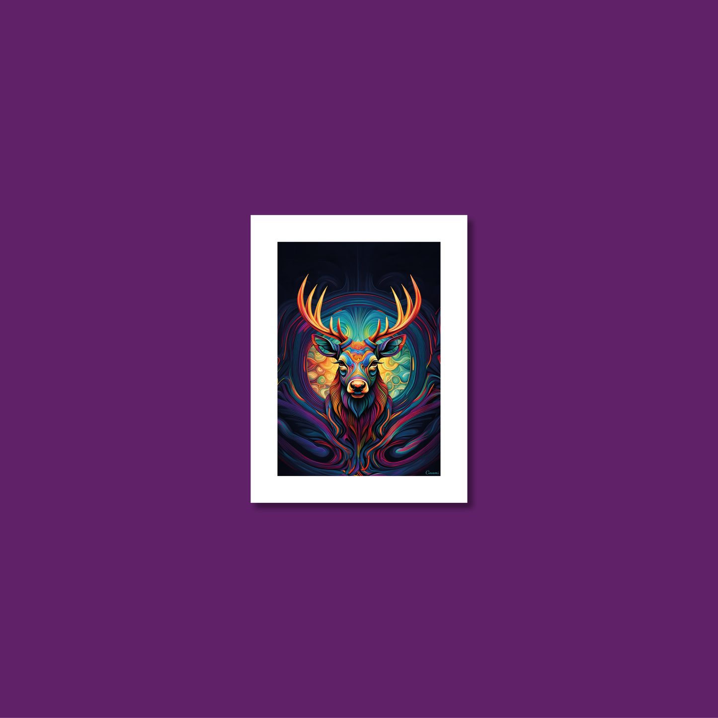 ABSTRACT STAG **UNFRAMED ART PRINT**