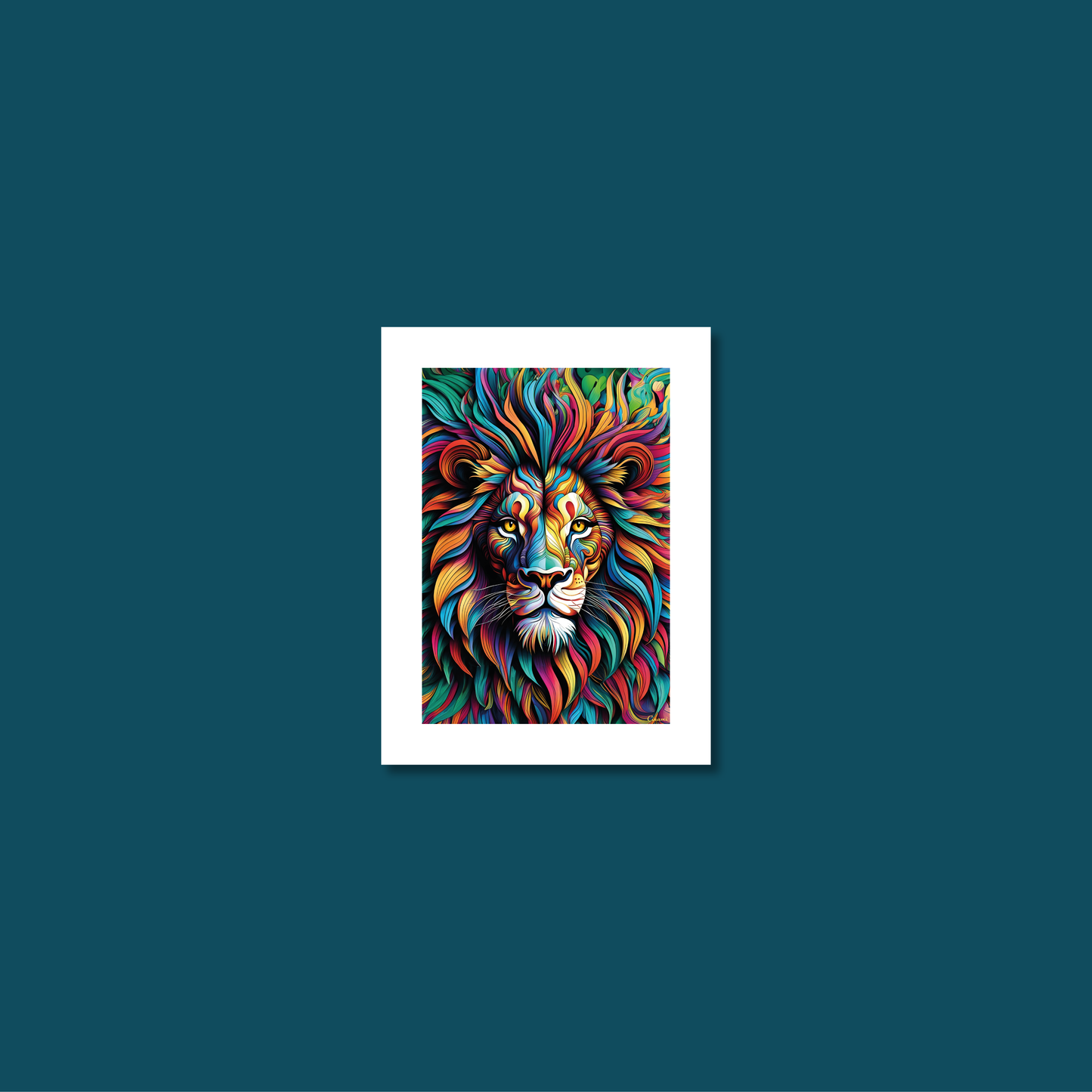 ABSTRACT LION **UNFRAMED ART PRINT**
