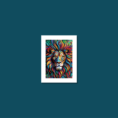 ABSTRACT LION **UNFRAMED ART PRINT**